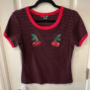 Hell Bunny Cherries Medium Tee Shirt